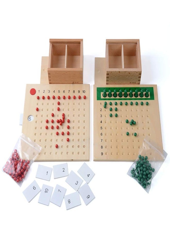 Kghios Montessori Multiplication and Division Board Montessori Math Toys Material for Toddlers Kids,Multiplication & Division Board - Image 1